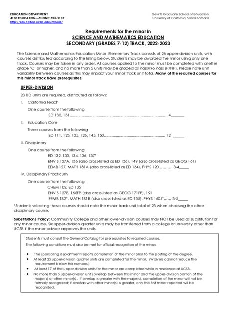 ucsb minors|ucsb minor requirements pdf.